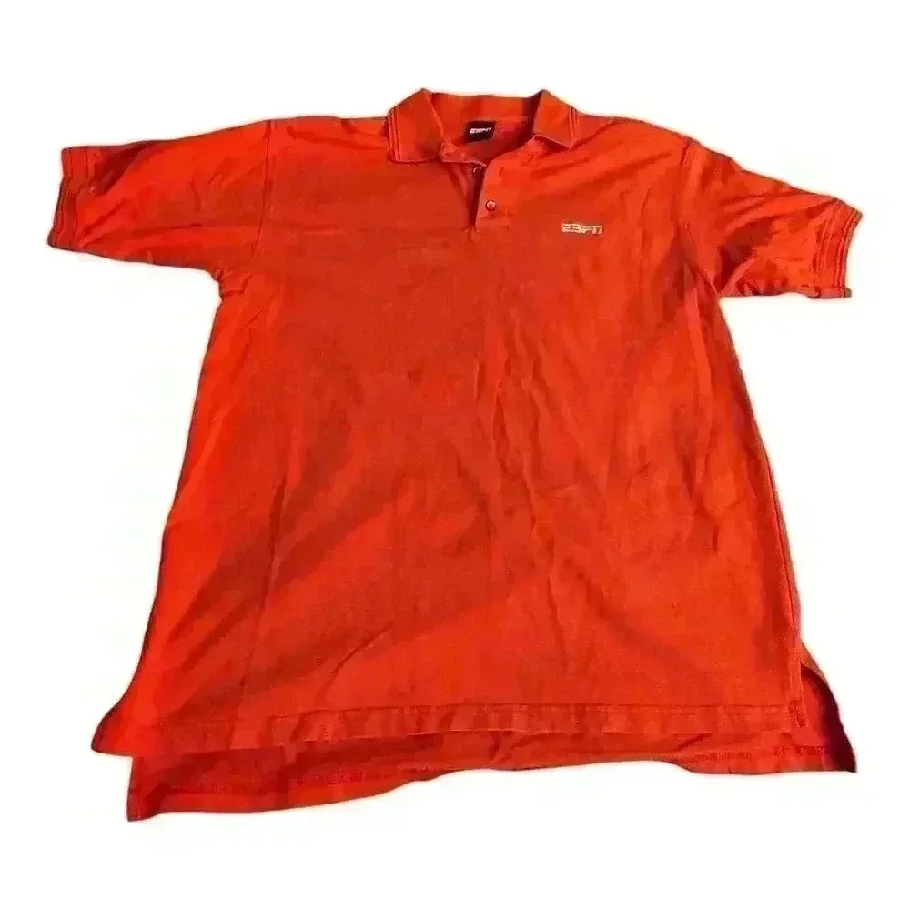 ESPN Red Men’s Large Short Sleeve Polo Sport Shirt